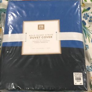 PB Teen Bold Rugby Stripe Twin Duvet cover